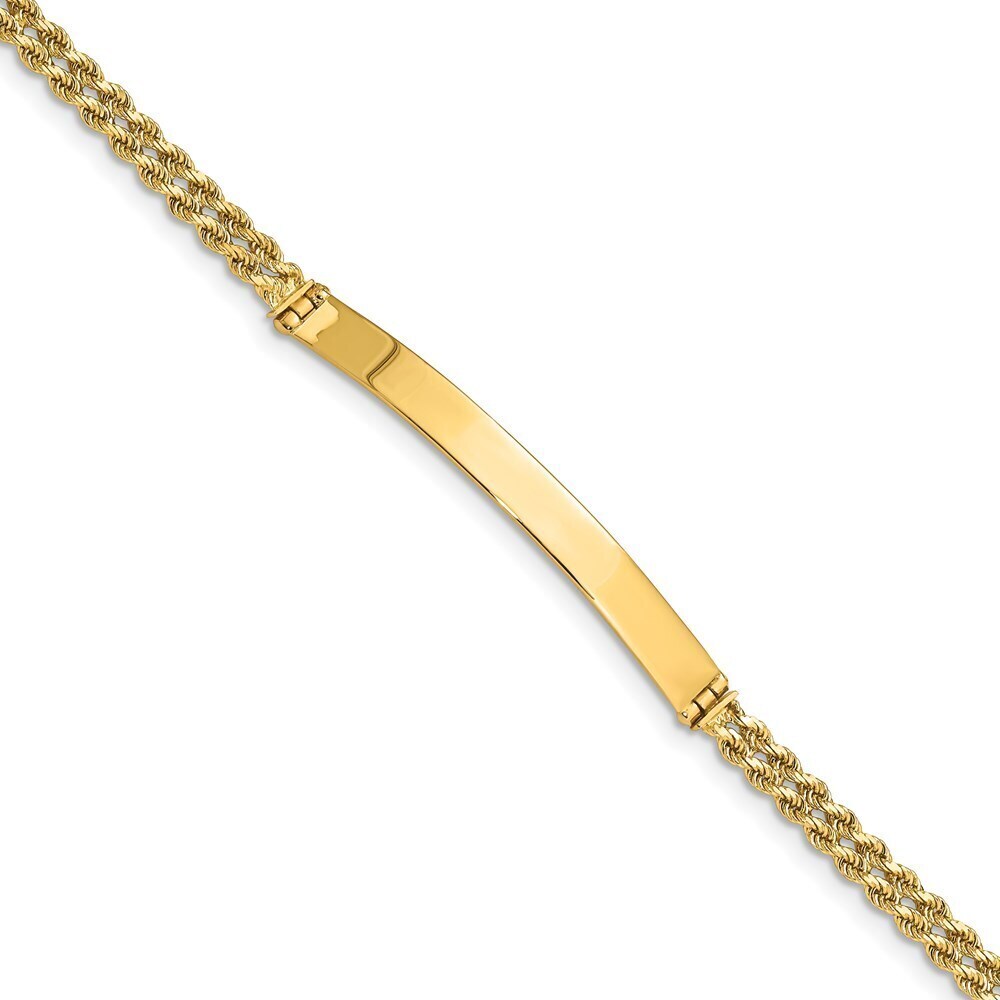 Kazi Luxury 14k Two Strand Rope ID Bracelet